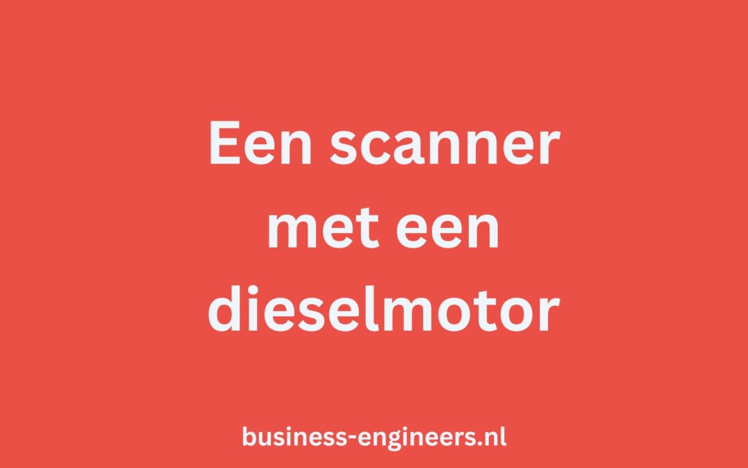 Een scanner met een dieselmotor